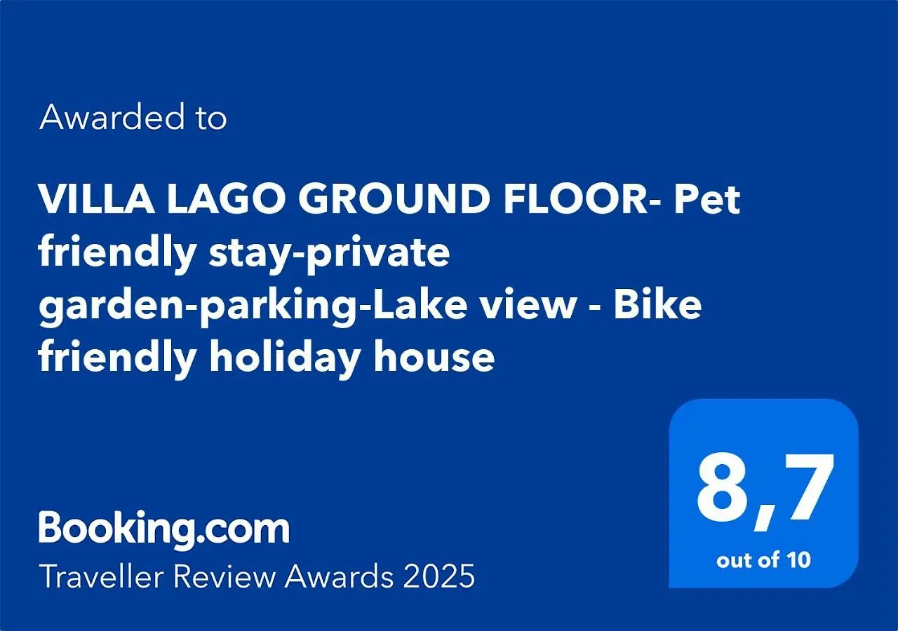 Villa Lago Ground Floor- Pet Friendly Stay-Private Garden-Parking-Lake View - Bike Friendly Holiday House Colico